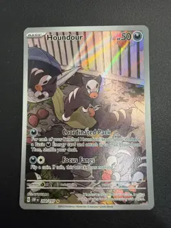 Pokemon - Houndour 204/197 Illustration Rare - Scarlet & Violet Obsidian Flames - Image 1