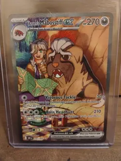 Pokemon TCG Arven's Mabosstiff EX #235/182 Sv10: Destined Rivals SIR - Image 1