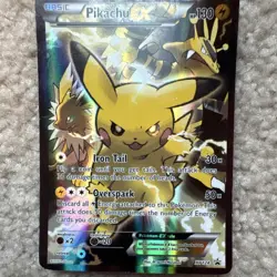 Pokemon Pikachu EX Full Art Holo Black Star Promo XY124 130 HP Card 2016 - Image 3