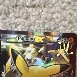 Pokemon Pikachu EX Full Art Holo Black Star Promo XY124 130 HP Card 2016 - Image 5