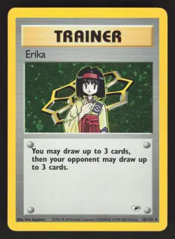 Erika 16/132 Pokemon TCG Gym Heroes LP - Image 1