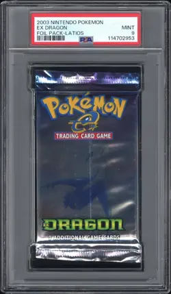 2003 Pokemon EX Dragon Latios Booster Pack PSA 9 MINT Sealed - Image 1