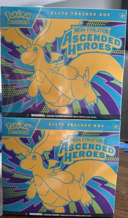 X2 Pokemon TCG: Ascended Heroes Elite Trainer Box (ETB) Sealed - Image 1