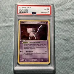 2006 Pokemon Pop Series 4 #4 Mew Holo PSA 4 Swirl - Image 1