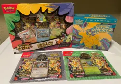 POKEMON ASCENDED HEROES LOT - ETB-Deluxe Pin Collection-Blister Sets *SMALL TEAR - Image 1