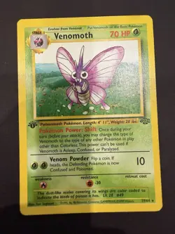 Pokemon TCG Venomoth Jungle 29/64 1st Edition LP! - Image 1