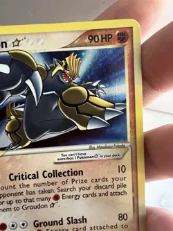 Pokemon Groudon Gold Star EX Delta Species Ultra Rare Holo 111/113 - Image 3