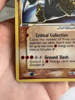 Pokemon Groudon Gold Star EX Delta Species Ultra Rare Holo 111/113 - Image 4