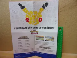 lot of Pokemon 20th Anniversary Generations series double sided poster - Image 2