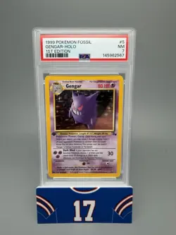 Gengar Holo 1999 Pokemon Fossil 1st Edition English 5/62 PSA 7 - Image 1