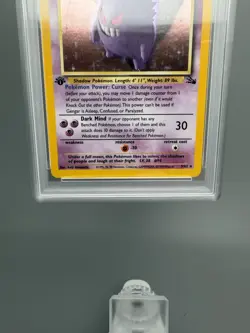 Gengar Holo 1999 Pokemon Fossil 1st Edition English 5/62 PSA 7 - Image 3