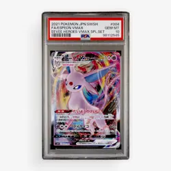 2021 POKEMON JAPANESE SWORD & SHIELD #004 FULL ART/ESPEON VMAX PSA 10 - Image 1