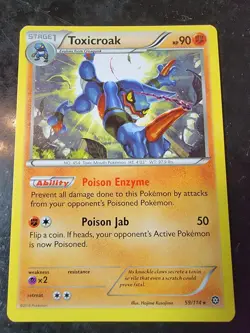 Toxicroak 59/114 Rare Pokemon Steam Siege - Image 1