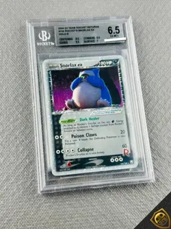 Pokemon Rocket's Snorlax ex #104 BGS 6.5 EX Team Rocket Returns Holo Ultra Raro - Image 3