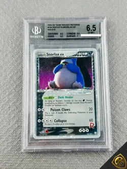 Pokemon Rocket's Snorlax ex #104 BGS 6.5 EX Team Rocket Returns Holo Ultra Raro - Image 4