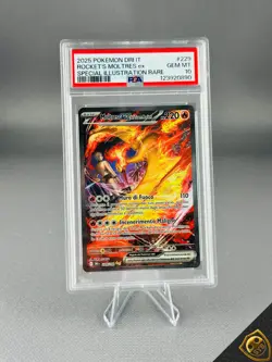 Pokemon Carta MOLTRES EX Team Rocket 229/182 Rivali Predestinati PSA 10 Italiana - Image 2
