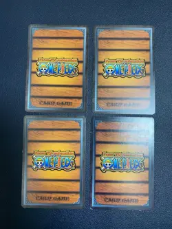 4x One Piece Carddass Bandai 2004 PA-W25 Pirate Baseball Luffy Straw Hat Set - Image 2