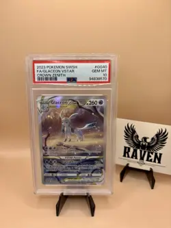 Glaceon VSTAR GG40/GG70 Crown Zenith: Galarian Gallery Holo Card PSA 10 Gem Mint - Image 1