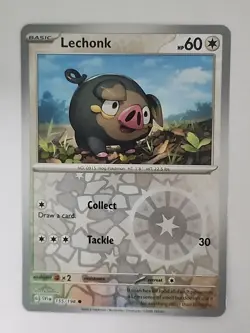 Lechonk POKEMON Card, CENTER Burst 155/198 Reverse Holo Scarlet Violet NM/M - Image 1
