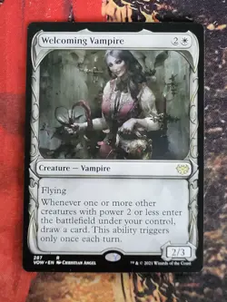 MTG Card: Welcoming Vampire (Innistrad: Crimson Vow) SHOWCASE - Image 1
