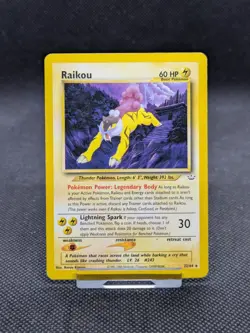 Raikou 22/64 Rare Neo Revelation Set Pokemon Card WOTC Played - Image 1