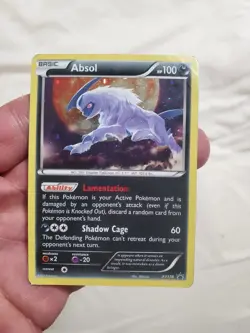 DAMAGED Absol Cosmos Holo XY178 2016 Black Star Promo Pokemon Card - Image 1
