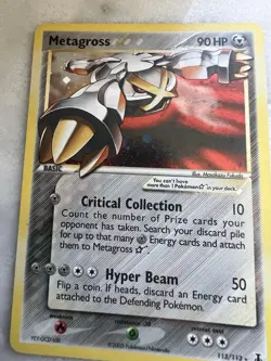 Pokemon Metagross Gold Star EX Delta Species Holo Ultra Rare Card #113/113 - Image 1