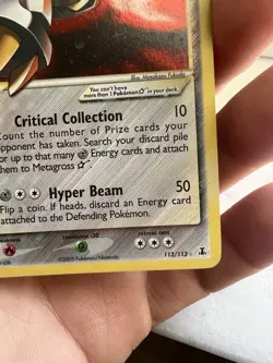 Pokemon Metagross Gold Star EX Delta Species Holo Ultra Rare Card #113/113 - Image 4