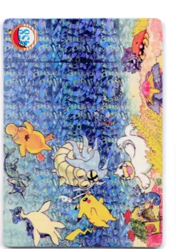 Pocket Monsters Vending Prism Sticker #458 Pikachu Psyduck Lapras LP - Image 1