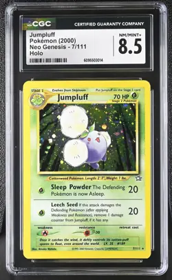 CGC 8.5 Jumpluff 7/111 Holo SWIRL Neo Genesis Pokemon Card - Image 1