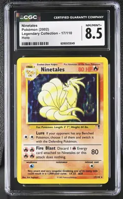CGC 8.5 Ninetales 17/110 Holo Legendary Collection Pokemon Card - Image 1