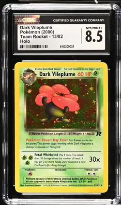 CGC 8.5 Dark Vileplume 13/82 Holo Team Rocket Pokemon Card - Image 1