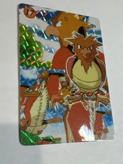 1997 Japanese Pokemon Carddass Prism #17 Charizard Anime Battle Card Holo - Image 2