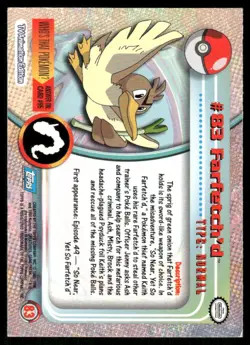 Pokemon Cards Farfetch'd #83 Topps Trading Cards Series 2 LP *2 - Image 2