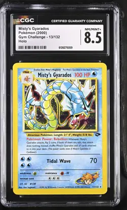 CGC 8.5 Misty's Gyarados 2000 Gym Challenge 13/132 Holo Pokemon Card - Image 1
