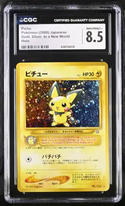 CGC 8.5 Pichu Japanese Neo Genesis 172 Holo Pokemon Card - Image 1