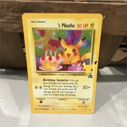 Pokemon Birthday Pikachu 24 Celebrations Promo Black Star 50 HP Basic Card - Image 1