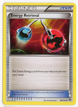Energy Retrieval 80/101 Plasma Blast Pokemon Card - Image 1