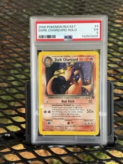 Pokemon Dark Charizard 4/82 Team Rocket Holo PSA 5 - Image 1