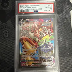 2021 Pokemon Swsh FA/Blaziken VMax Chilling Reign Secret #201 PSA 10 GEM MT - Image 1