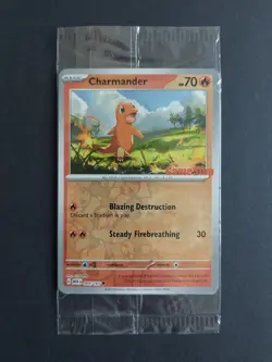Pokemon 151 Charmander Gamestop Stamped Reverse Holo Promo 004/165 Sealed - Image 1