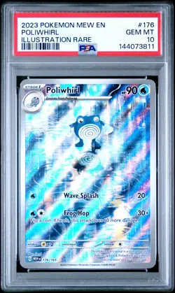 2023 POKEMON MEW EN-151 ILLUSTRATION RARE #176 POLIWHIRL PSA 10 - Image 1