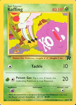 1999 Pokemon TCG - Team Rocket - Unlimited - Koffing - 58/82 - Common - Image 1