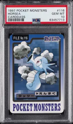 1997 POCKET MONSTERS CARDDASS #116 HORSEA PSA 10 - Image 1