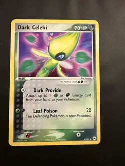 Pokemon Dark Celebi Holo Rare TCG Card 4/101 Hidden Legends 2004 LP - Image 1