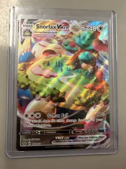 Pokemon TCG Snorlax VMAX Full Art Ultra Rare Holo Card 142/202 Swsh01 Sword & S… - Image 1