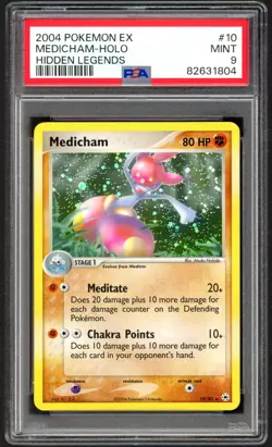 Pokemon Cards - PSA 9 Medicham 10/101 - EX Hidden Legends Holo - MINT - PSA9 - Image 1