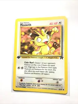 MEOWTH - 62/82 - 1st Edition Team Rocket - Pokemon Card - LP - Image 1