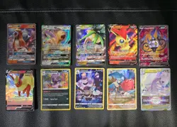 Pokemon Card Lot 10 Official TCG Cards Ultra Rare Included GX V MEGA + HOLOS! - Image 1