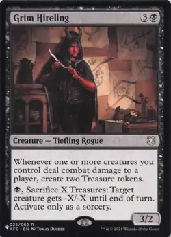Grim Hireling The List Regular Rare #25 NM MTG - Image 1